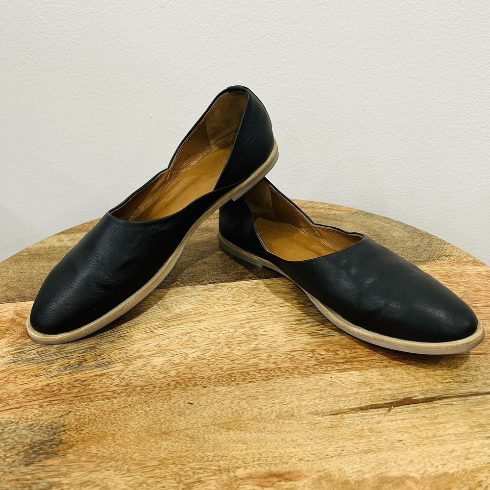 Coclico Women's Black Pebbled Leather Yen Flats Women's 41 / US 10 Made In Spain